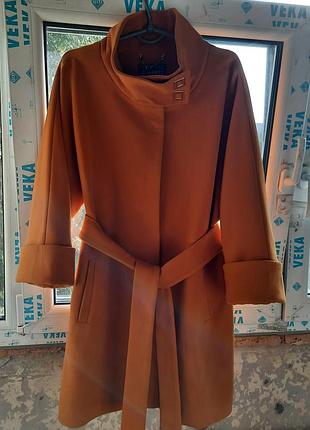 Пальто женское демисезонное кашемировое, пишущее цвета, стильное, классическое, размер 44-46, новое