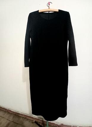 Платье трикотаж теплая черная