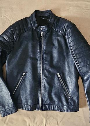 Мужская куртка h&amp;m l экокожа
