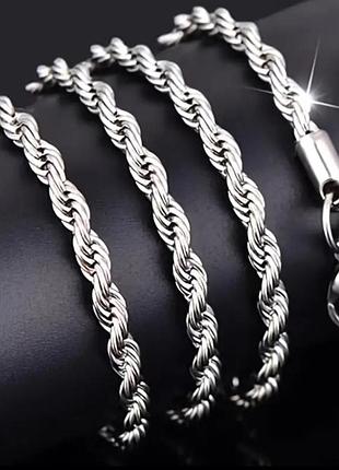 Цепочка из нержавеющей стали stainless steel размер 55 см × 3 мм медицинская сталь код 1587