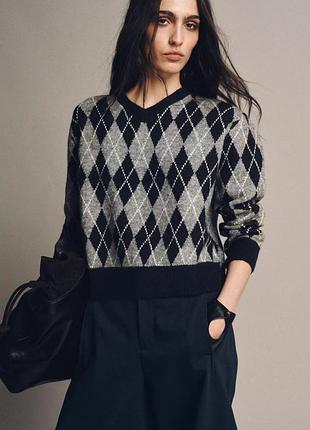 Светр жіночий в ромби zara new