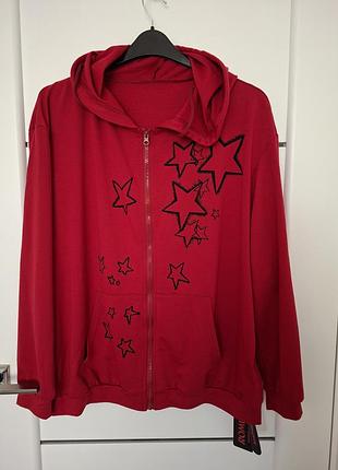 Толстовка romve, новая с бирками, с капюшоном, на замочке, хорошее качество, большой размер