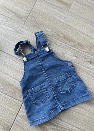 Джинсовий сарафан на дівчинку primark  3-6m