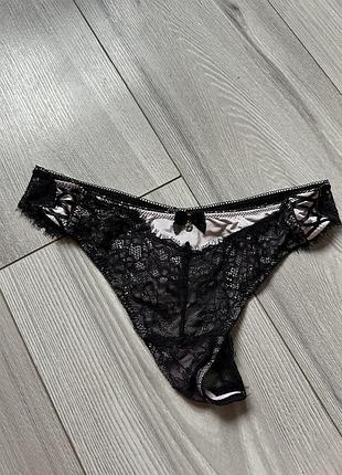 Трусики стрінги ажурні із стразами