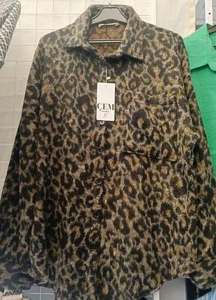 Сорочка хутро леопардова