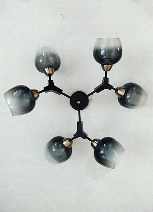 Люстра трансформер молекула в стиле лофт