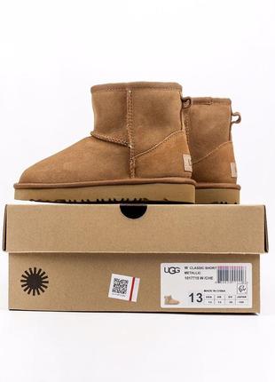 Детские угги ugg kids classic mini brown5 фото