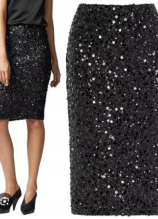 Юбка карандаш в пайетках