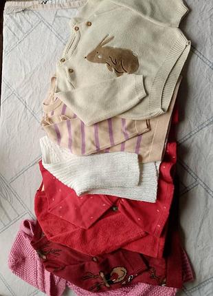 Лот теплых свитеров для девочки primark/sinsay/george 9-24 мес