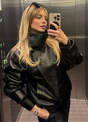Шкіряна куртка zara 4391/872/800