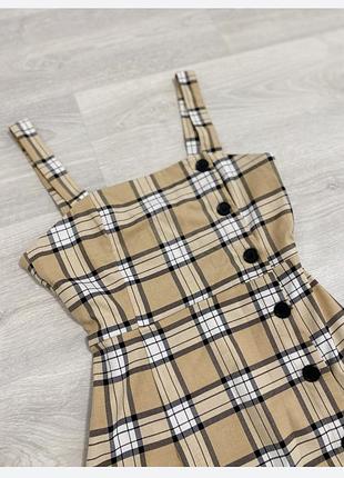 Стильний, сарафан, плаття, в клітинку