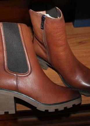 Женские кожаные ботинки, ботильоны, челси caprice, 36, 39 размер