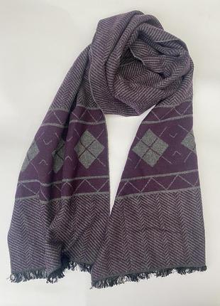 Шарф зимовий сірий