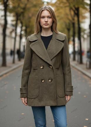 Брендовое пальто трапеция river island румыния шерсть этикетка