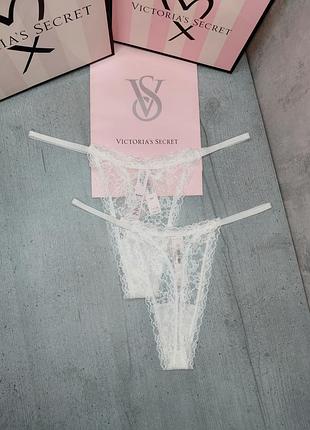 Трусики-стринги из кружева. the lacie. victoria's secret. оригинал 🇺🇸
