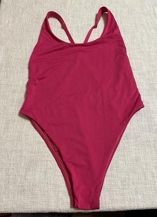 Червоний рожевий купальник суцільний спортивний для басейну