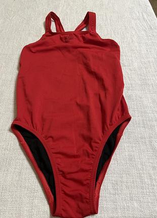 Червоний рожевий купальник суцільний спортивний для басейну