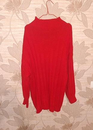 Платье сукня туника червоного кольору