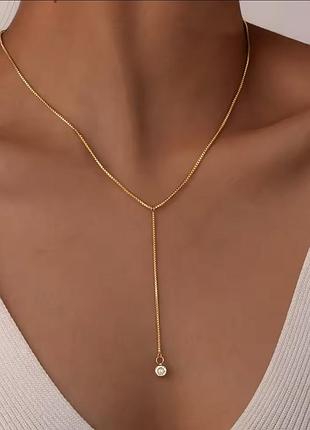 Тренд нержавіюча сталь позолота стильне жіноче кольє чокер ланцюжок мінімалізм