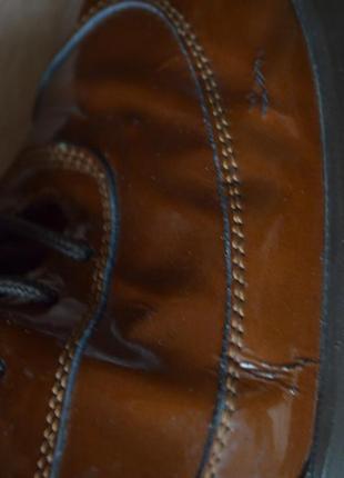 Шикарные кожаные лаковые мягкие удобные ботинки стелька 25 см7 фото