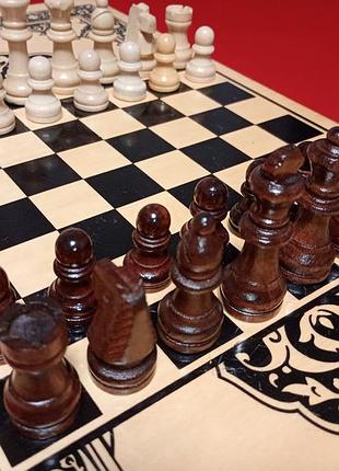 Нарди, шахмати, доска для ігри в нарди та шахмати , розмір 24.5/50 см