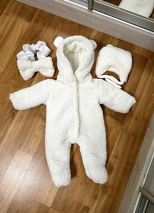 Зимовий комбінезон 0-3 місяці