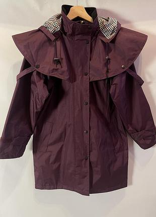 Вінтажна куртка плащ дождьовик з капюшоном у британському стилі countryside