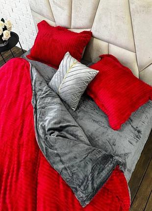 Плюшева постіль шарпей євро