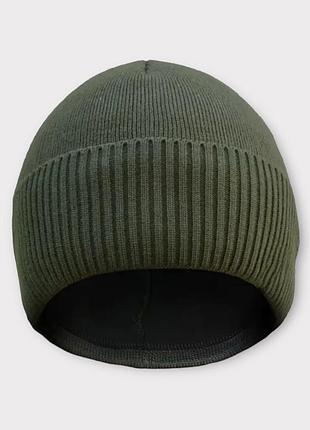 Шапка з відворотом на флісі