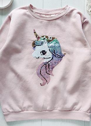 Кофта на флисе с единорогом артикул: 24916 бренд: h&amp;m (Эч энд эм)