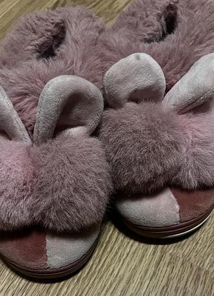 Продается теплые тапочки-зайчики размер стельки 21-21.5 см