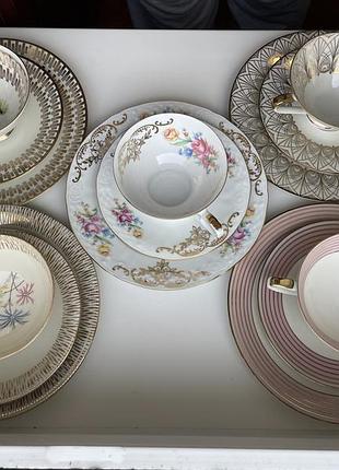 Вінтажні німецькі порцелянові трійки