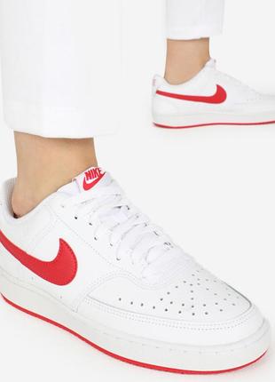 Оригинальные стильные кожаные кроссовки nike court vision low art. cd5463-102 made in india