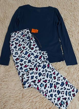 Піжама або костюм для дому (штани фланель), розмір 8-10 (євро 36-38)