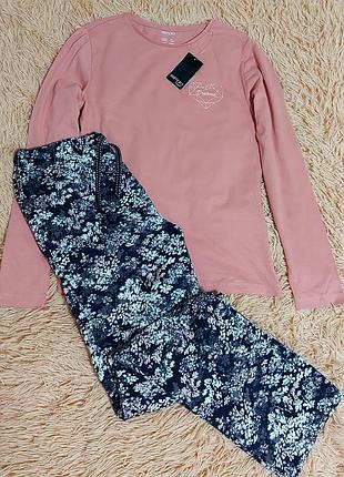 Піжама або костюм для дому (штани фланель), розмір 4-6 (євро 32-34)