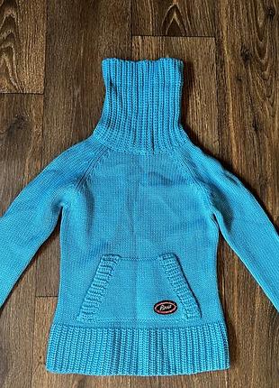 Бирюзовый девчачий свитер,xxs,новый.