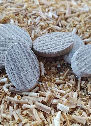 Дубовые заготовки (плашки) овальной формы 30х20 из сухого качественного дуба, ручная работа