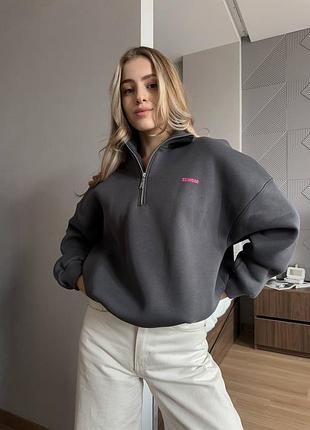 Худі жіноче тепле оверсайз на затяжках