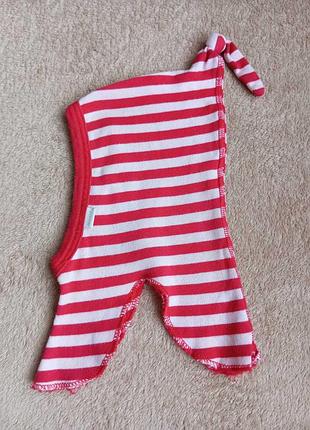 Детская трикотажная шапка шлем joha на 0-3 мес демисезонная деми шапочка балаклава мальчик девочка 56/62 см 1-2 новогодняя фотосессия гном гномик эльф