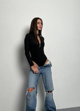 🔥базовый утепленный боди с молнией