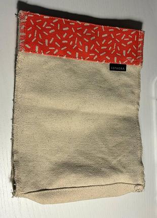 Текстильная косметичка-мешочек sephora