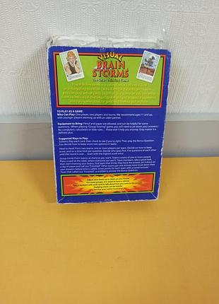 Игра "visual brainstorms" от thinkfun, которая состоит из колоды карточек с заданиями, развивающими визуальную и умственную сообразительность.