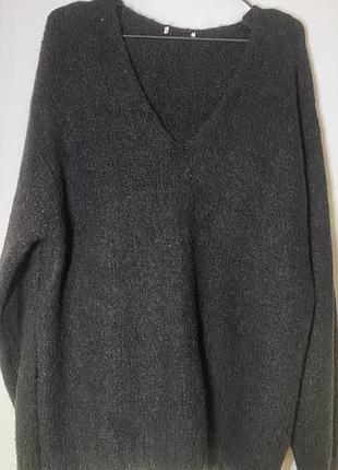 Вовняний светр, теплий светр, подовжений светр, светр оверсайз