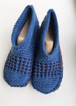 Носки- следки женские вязанные, теплые, высокие