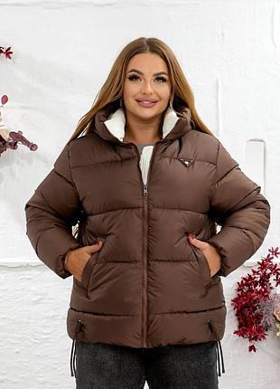 Женский пуховик/куртка с капюшоном