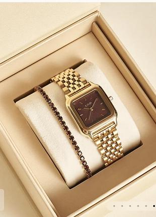 Годинник burker macy burgundy gold