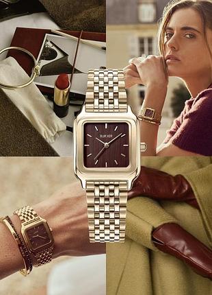 Годинник burker macy burgundy gold