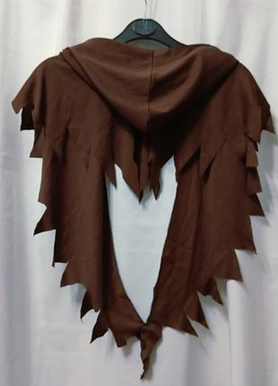 Накидка коричневая с капишоном, зомби, призрак, хелловин гелловин хеловин