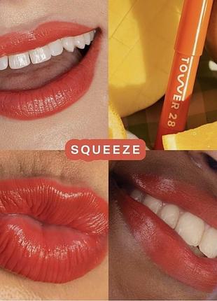 Бальзам для губ tower 28 beauty juicebalm vegan tinted lip balm у відтінку squeeze, 2,7g