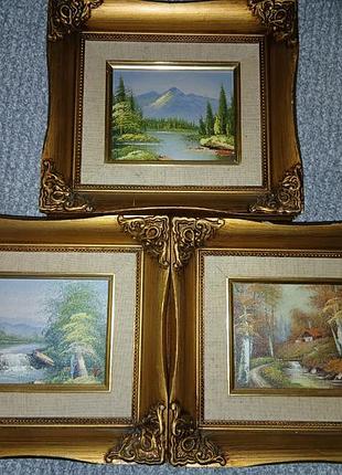 Набор винтажных картин швеция 18/23 -16/20см